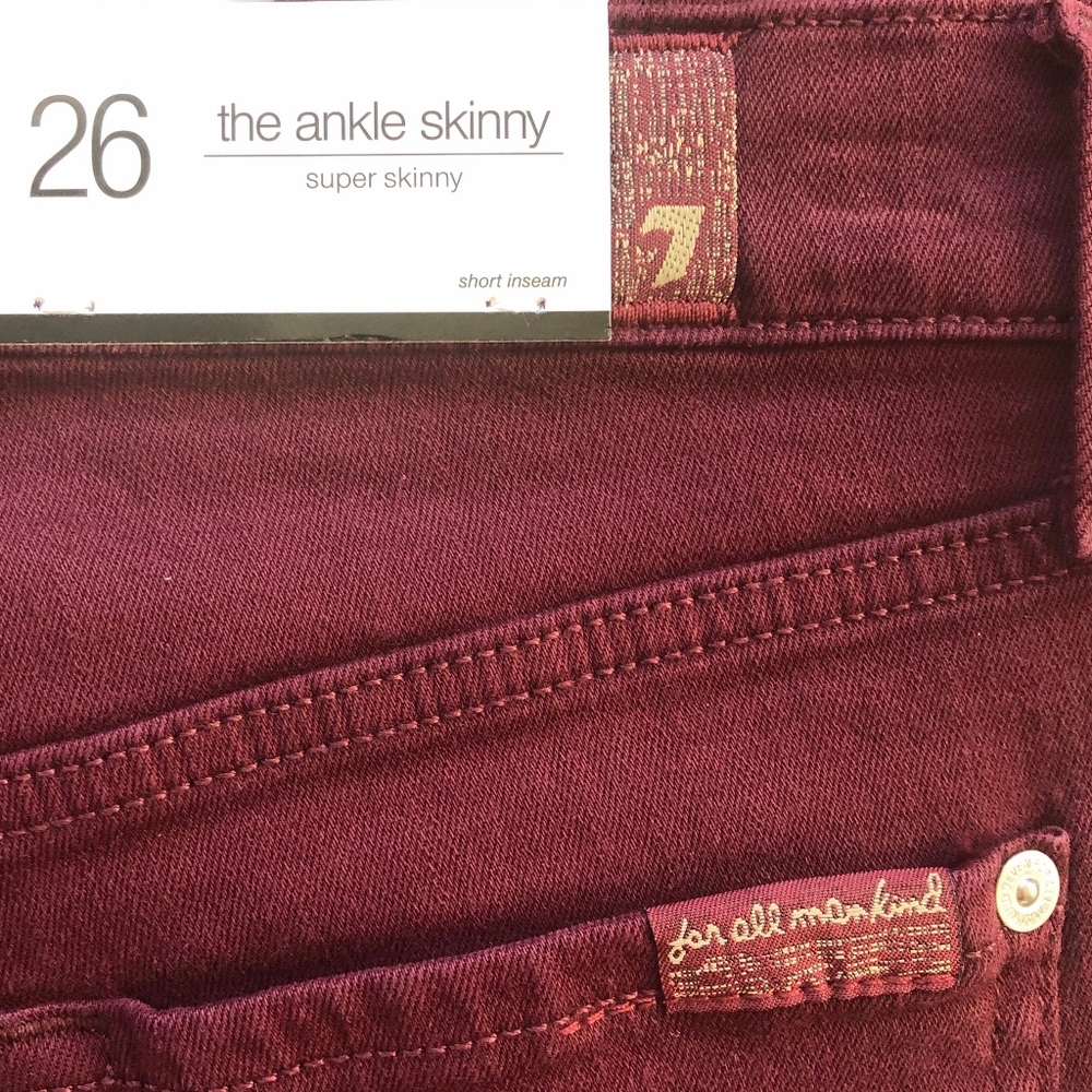 NWT FOR ALL 7MAKING THE ANKLE SKINNY JEANS - Picture 6 of 8